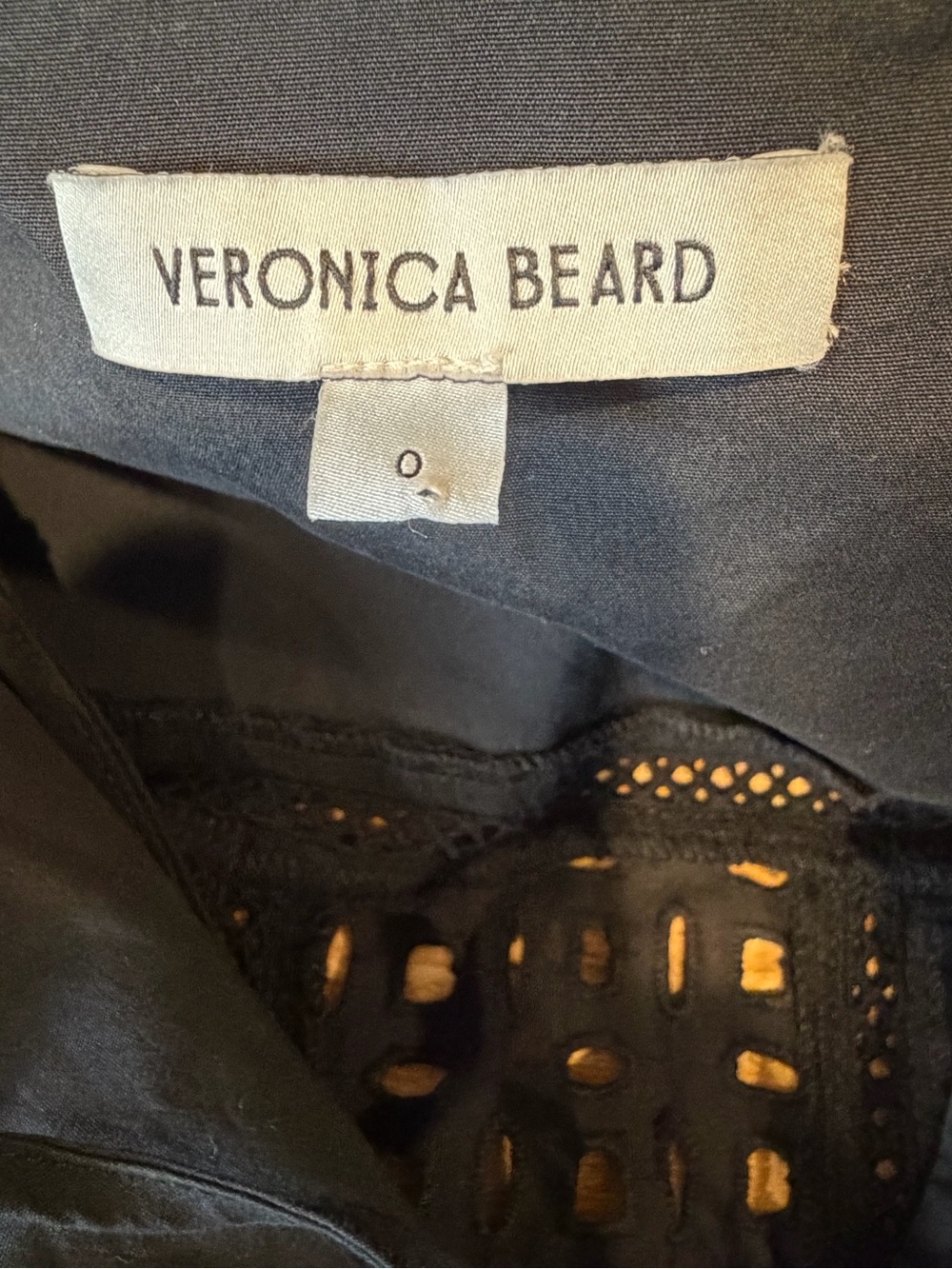 Veronica Beard Alina Cotton Eyelet Maxi Dress, Black, 0, EUC - Picture 13 of 16